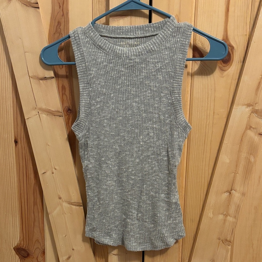 American Eagle Outfitters Heathered Gray Tank Top